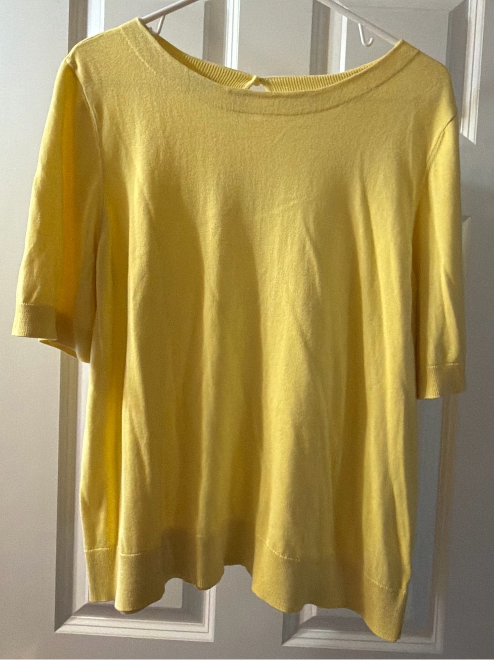 Talbots Yellow Short Sleeve Knit Top